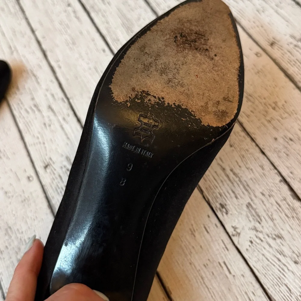 Vintage Evins Satin Pumps size 9 Made In Italy